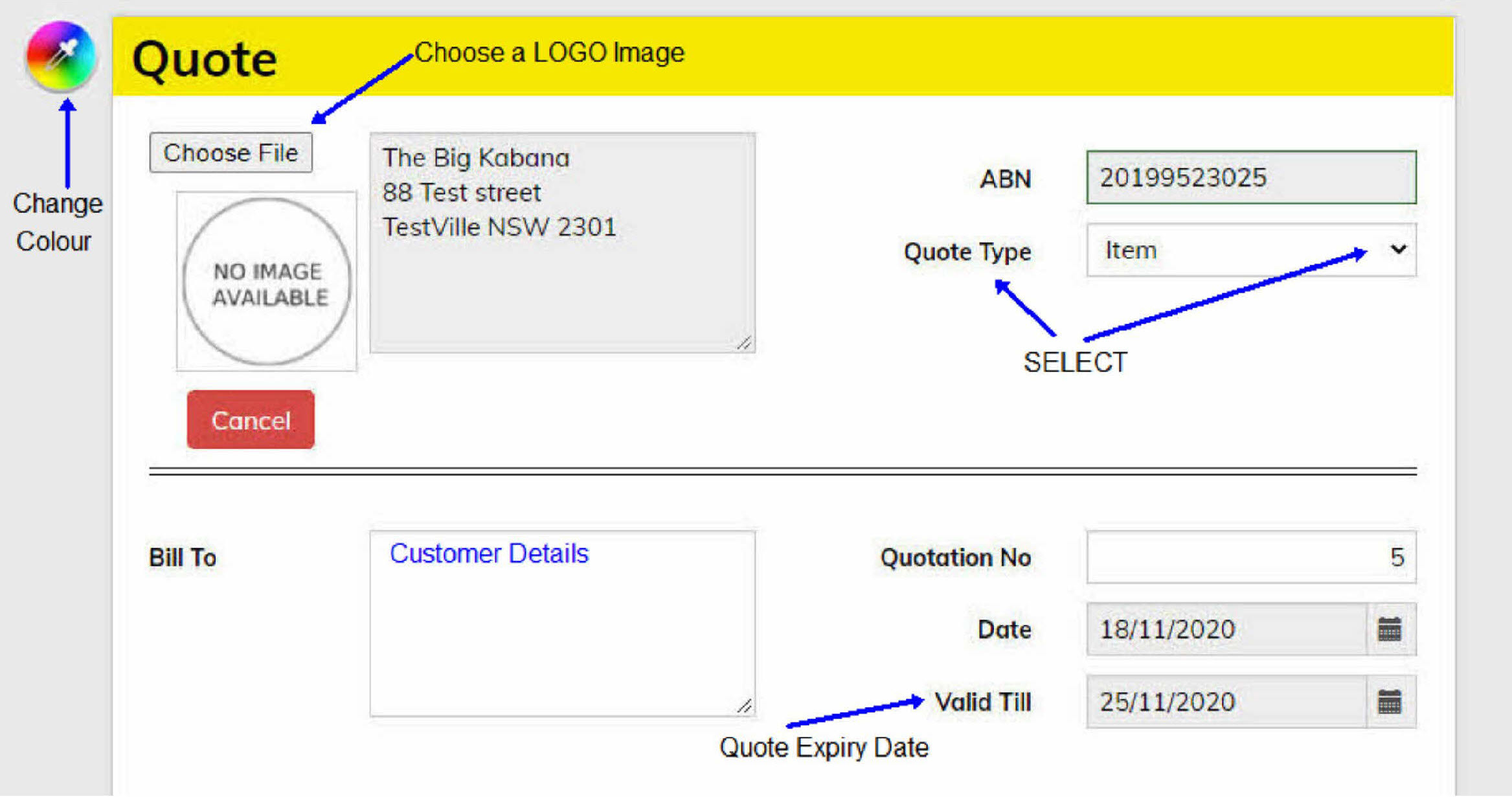 Quoting system for you Create A quote