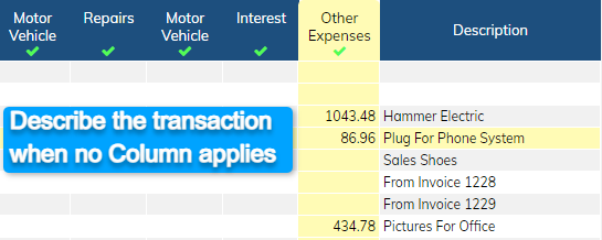 Description eCashbooks Description Field